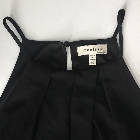 Monteau Tops - Monteau Los Angeles Black Spaghetti Strap Top - M